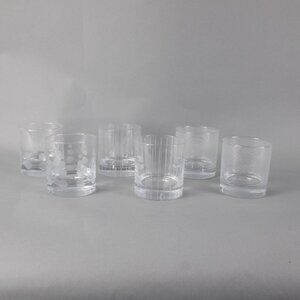Mikasa Glasses Cheers Double Old Fashioned Different Patterns Set Of 6 Glasses